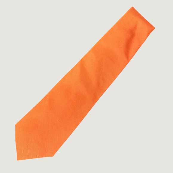 Brooks Brothers Other - Brooks Brothers Makers Orange Silk Repp Tie Made in USA English Fabric 3.75 W